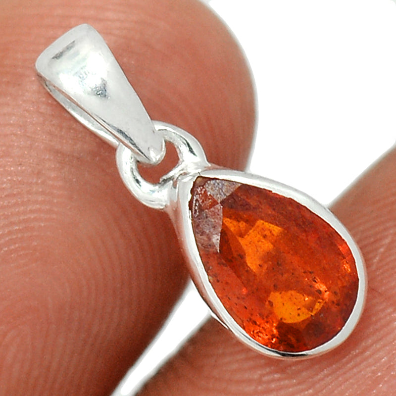 0.7" Orange Kyanite Faceted Pendants - OKFP191