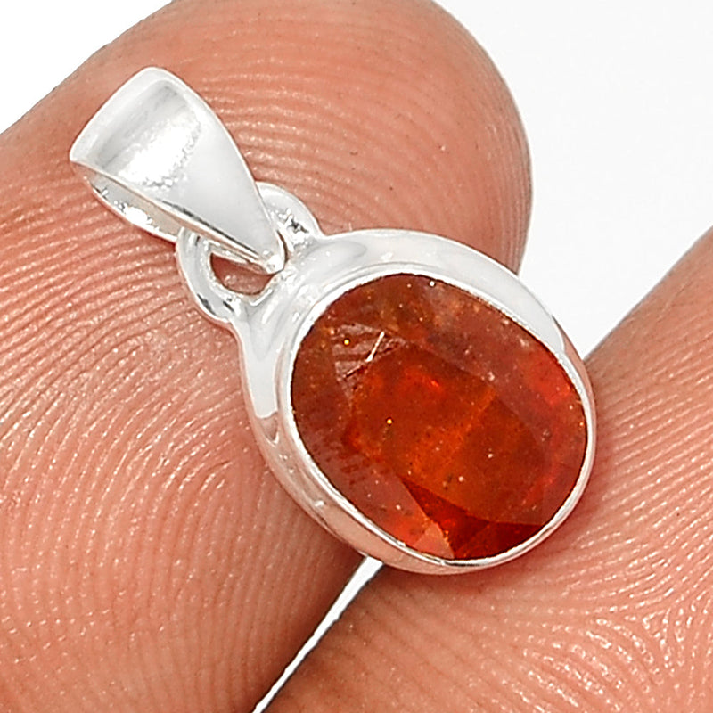 0.7" Orange Kyanite Faceted Pendants - OKFP81