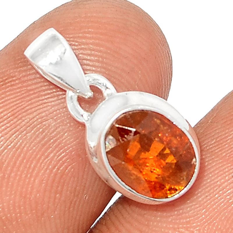 0.7" Orange Kyanite Faceted Pendants - OKFP83