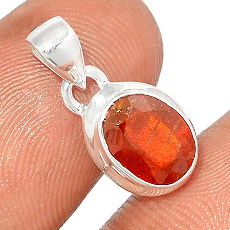 0.7" Orange Kyanite Faceted Pendants - OKFP89