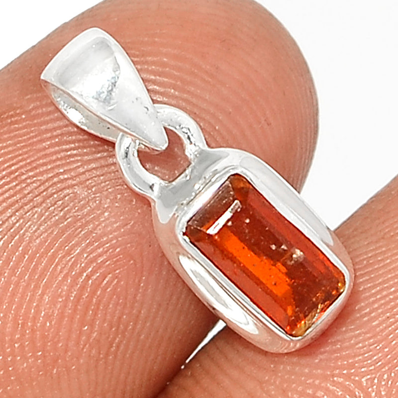 0.7" Orange Kyanite Faceted Pendants - OKFP90