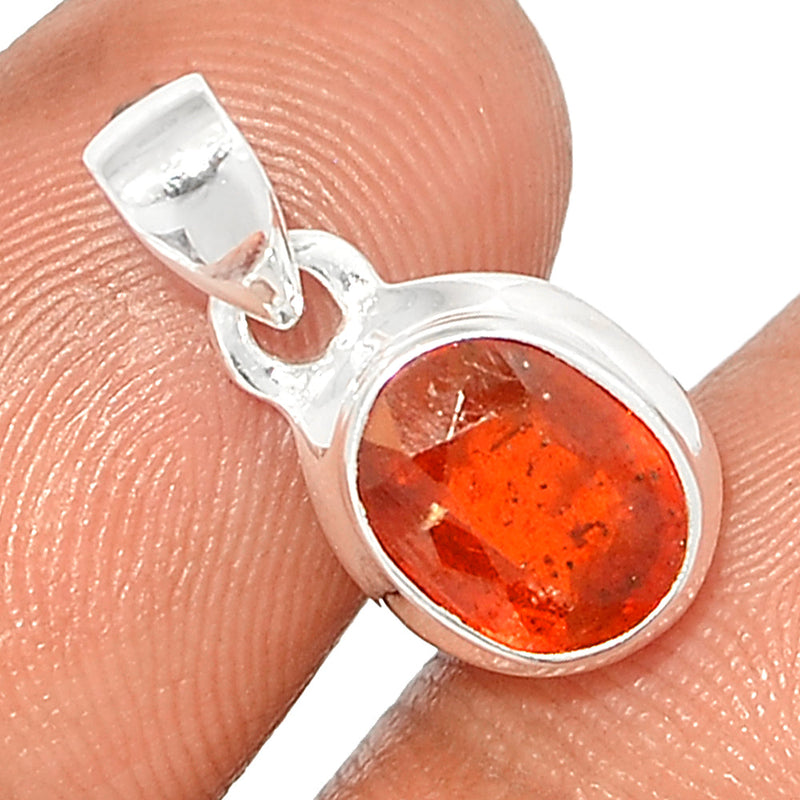 0.7" Orange Kyanite Faceted Pendants - OKFP95