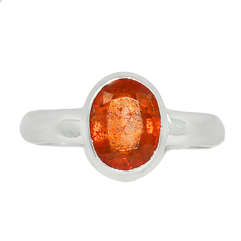 Orange Kyanite Faceted Ring - OKFR100