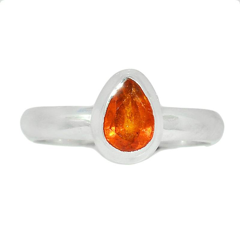 Orange Kyanite Faceted Ring - OKFR103