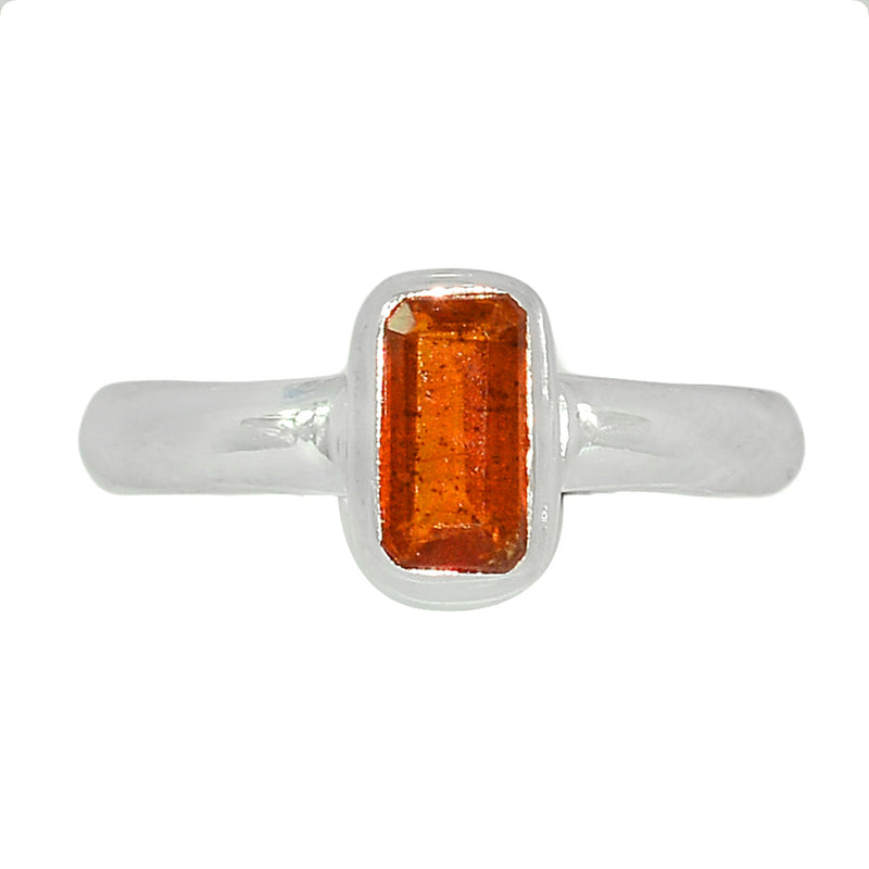Orange Kyanite Faceted Ring - OKFR107