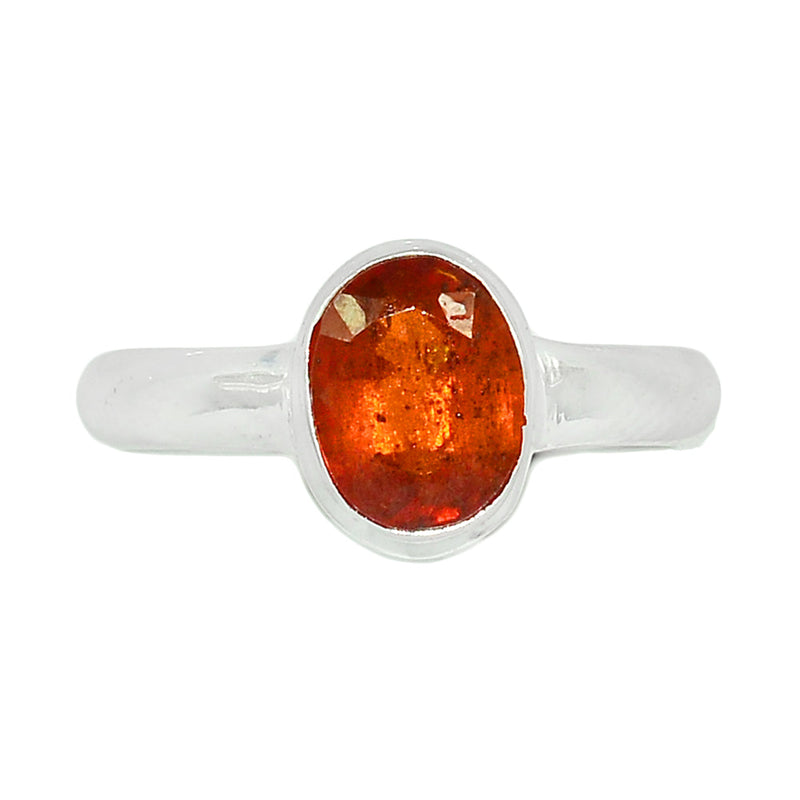 Orange Kyanite Faceted Ring - OKFR118
