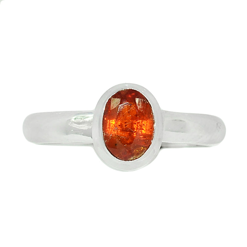 Orange Kyanite Faceted Ring - OKFR119