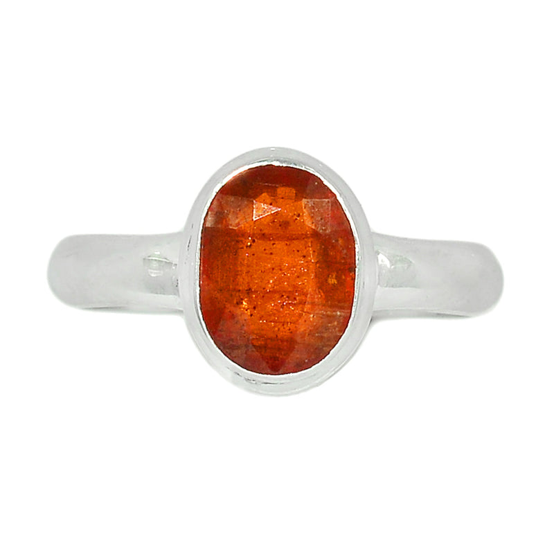 Orange Kyanite Faceted Ring - OKFR121