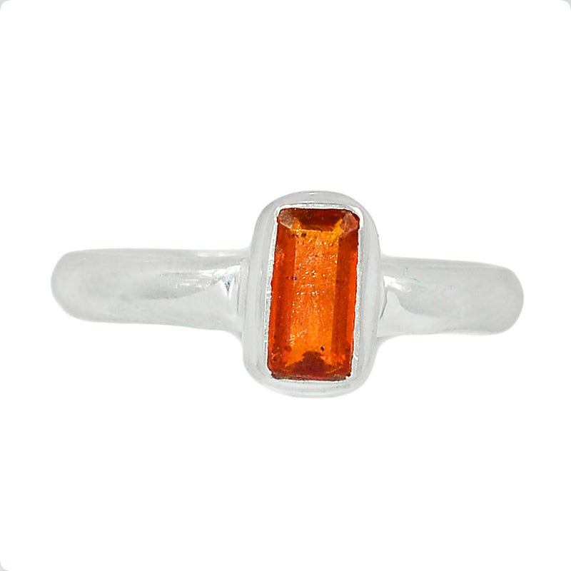 Orange Kyanite Faceted Ring - OKFR122