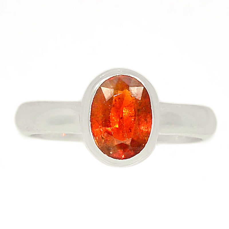 Orange Kyanite Faceted Ring - OKFR136