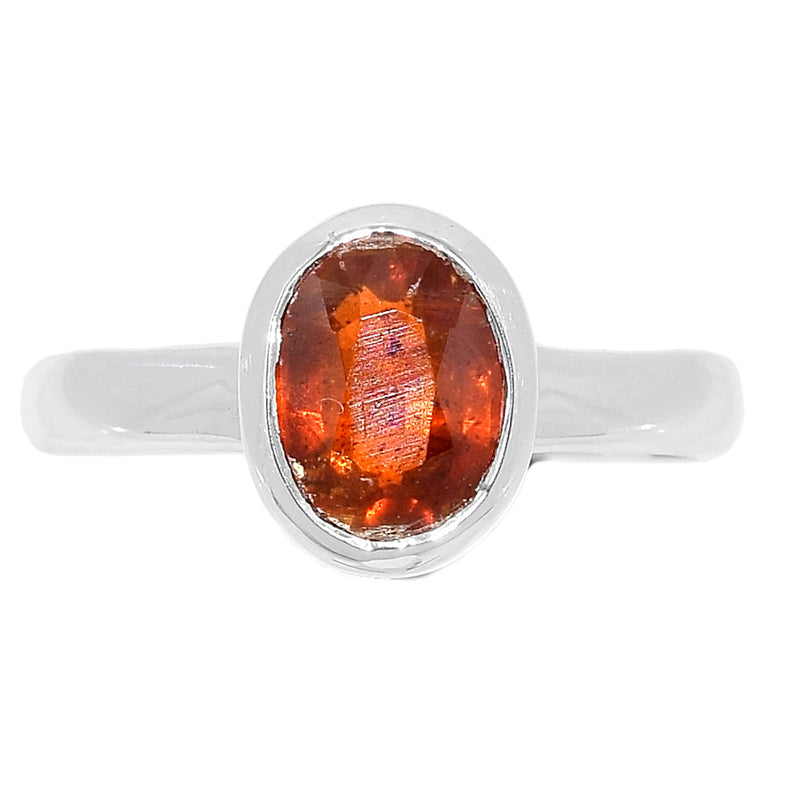 Orange Kyanite Faceted Ring - OKFR55