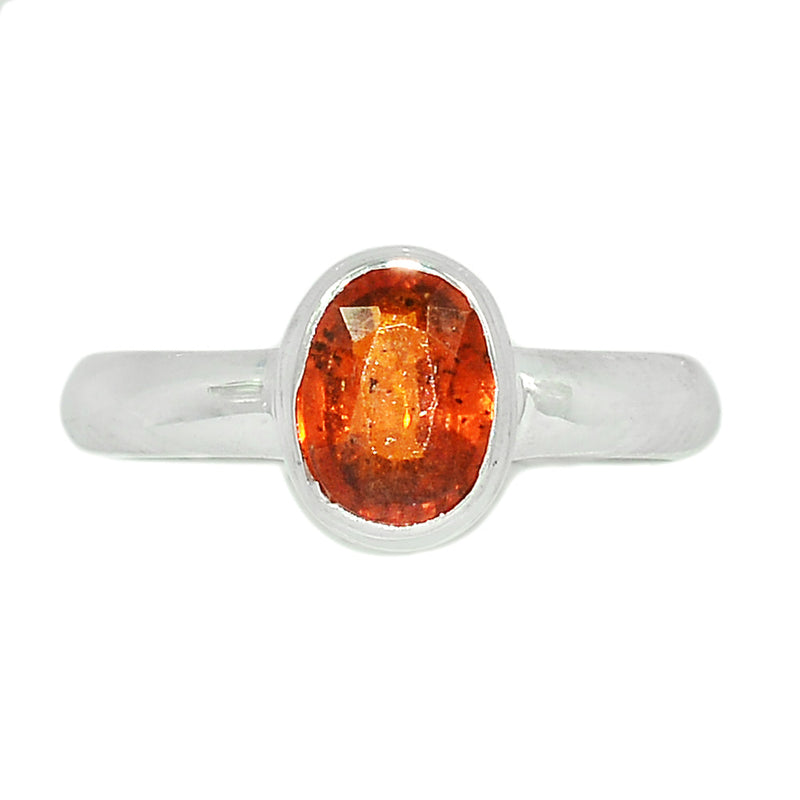 Orange Kyanite Faceted Ring - OKFR78