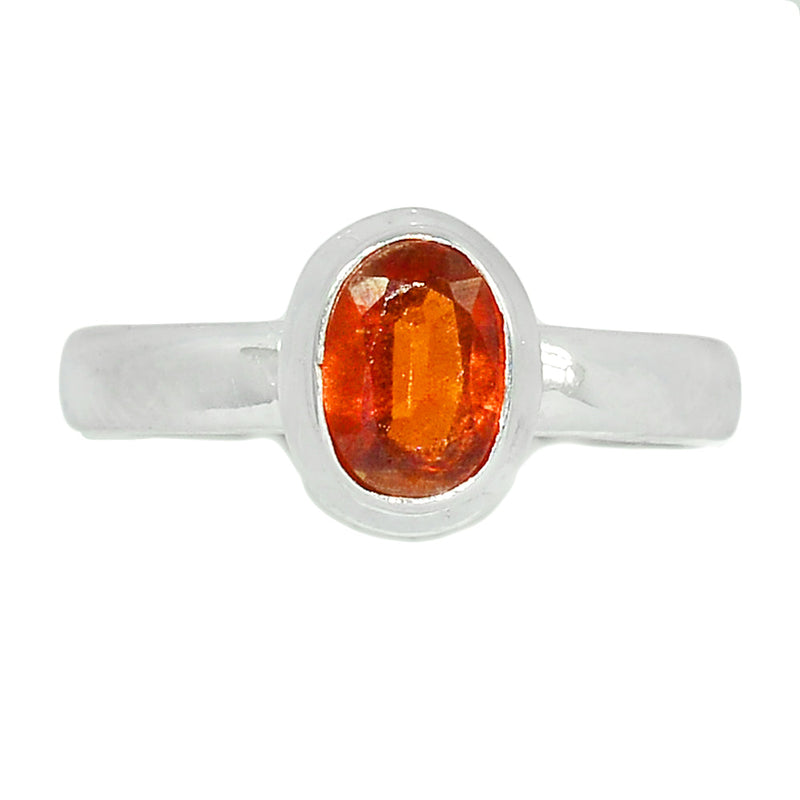 Orange Kyanite Faceted Ring - OKFR81