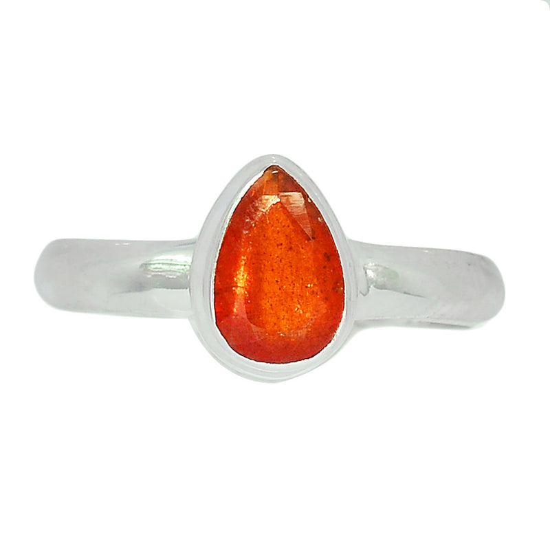Orange Kyanite Faceted Ring - OKFR83