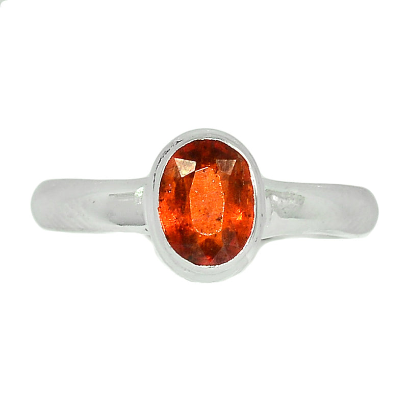 Orange Kyanite Faceted Ring - OKFR84