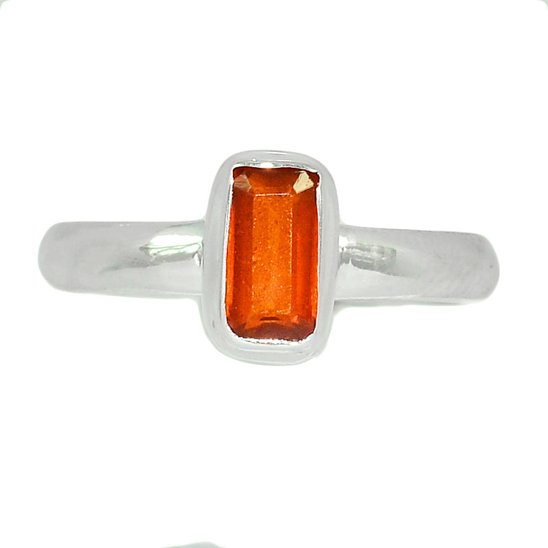 Orange Kyanite Faceted Ring - OKFR85