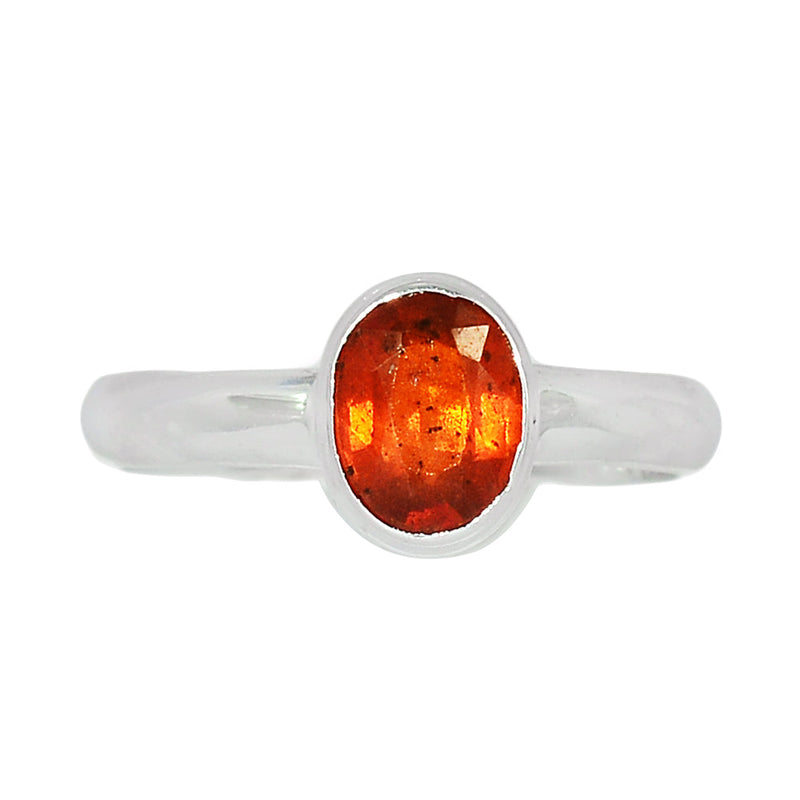 Orange Kyanite Faceted Ring - OKFR89