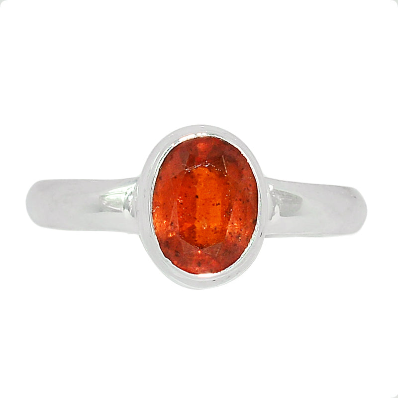 Orange Kyanite Faceted Ring - OKFR90