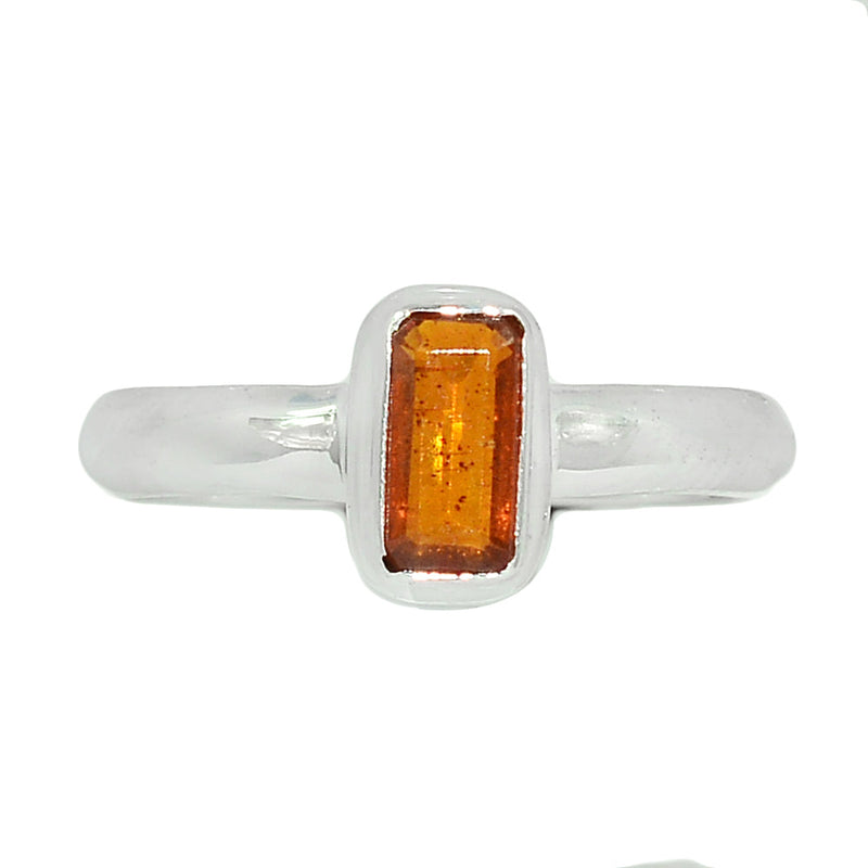 Orange Kyanite Faceted Ring - OKFR91
