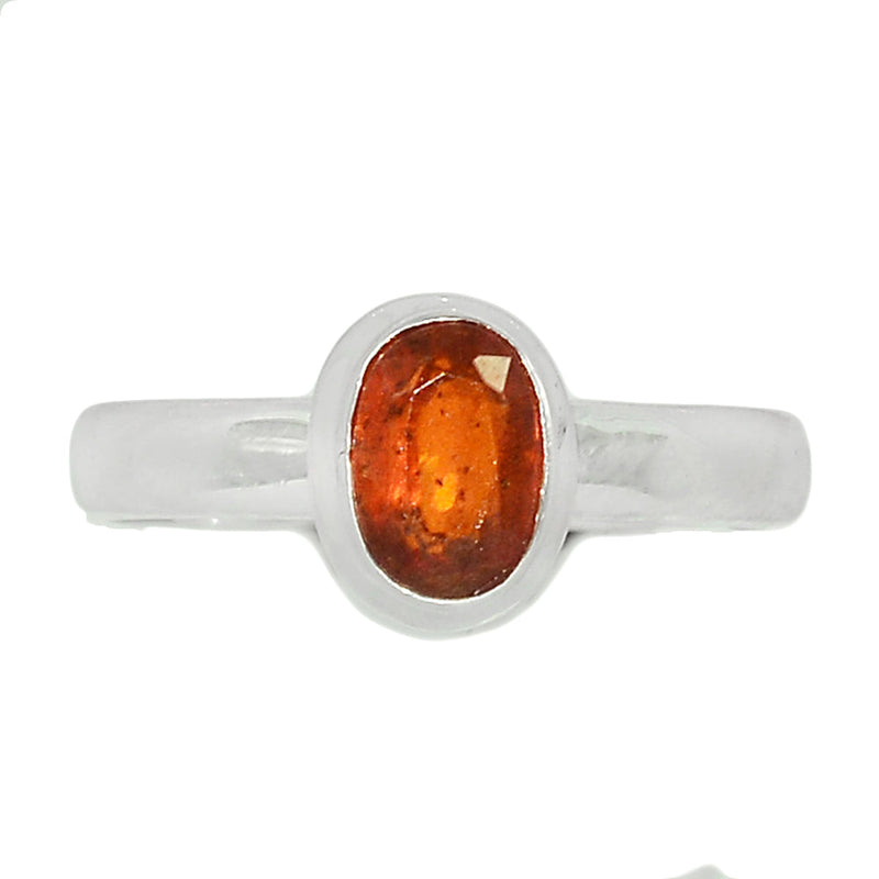 Orange Kyanite Faceted Ring - OKFR92