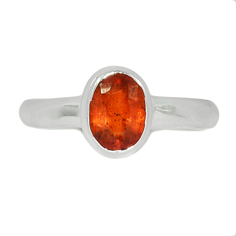 Orange Kyanite Faceted Ring - OKFR93