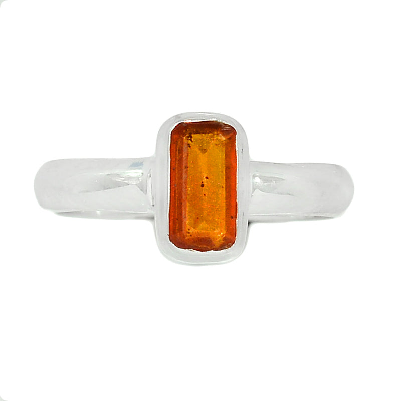 Orange Kyanite Faceted Ring - OKFR95