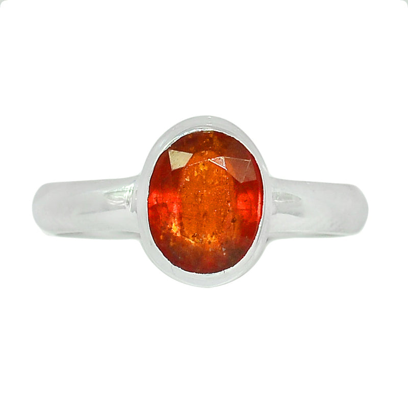 Orange Kyanite Faceted Ring - OKFR96