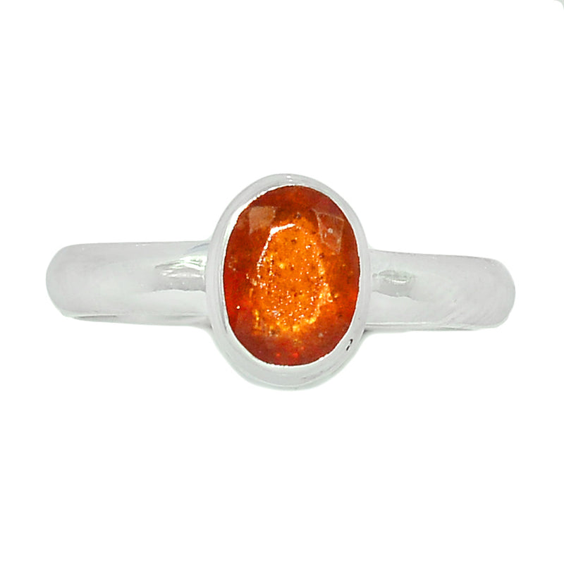 Orange Kyanite Faceted Ring - OKFR97