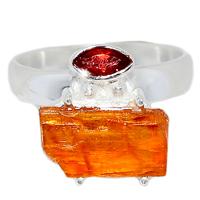 Orange Kyanite Rough Ring - OKRR169