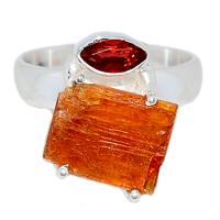 Orange Kyanite Rough Ring - OKRR170