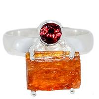 Orange Kyanite Rough Ring - OKRR171