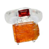 Orange Kyanite Rough Ring - OKRR181