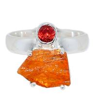 Orange Kyanite Rough Ring - OKRR188