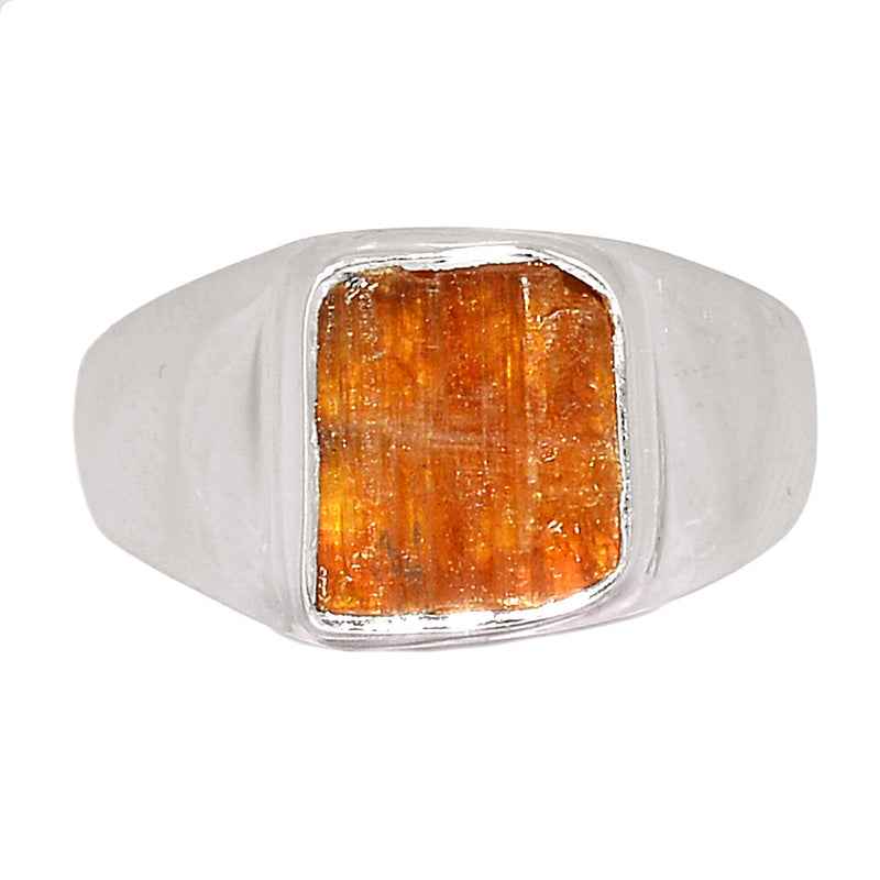 Solid - Orange Kyanite Rough Ring - OKRR256
