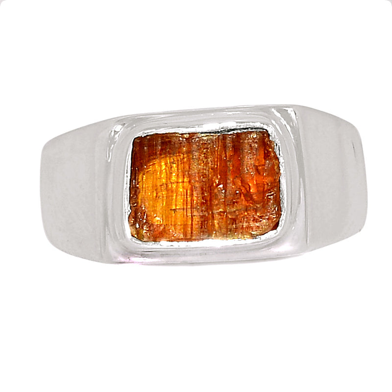 Solid - Orange Kyanite Rough Ring - OKRR260