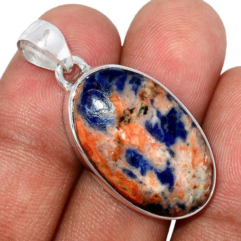 1.3" Orange Sodalite Pendants - ORSP234