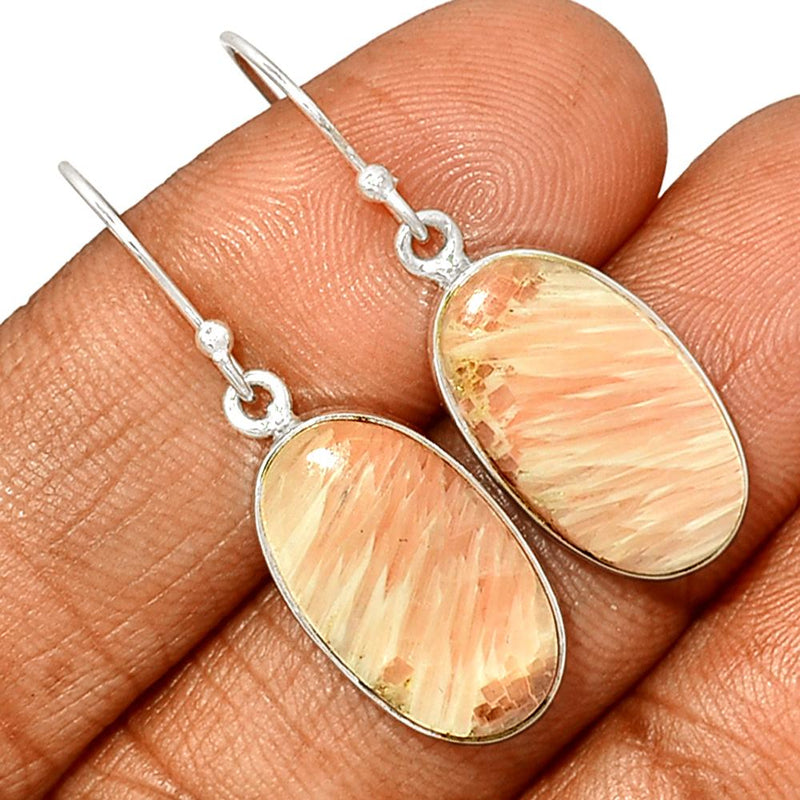 1.5" Orange Scolecite Earrings - OSCE100