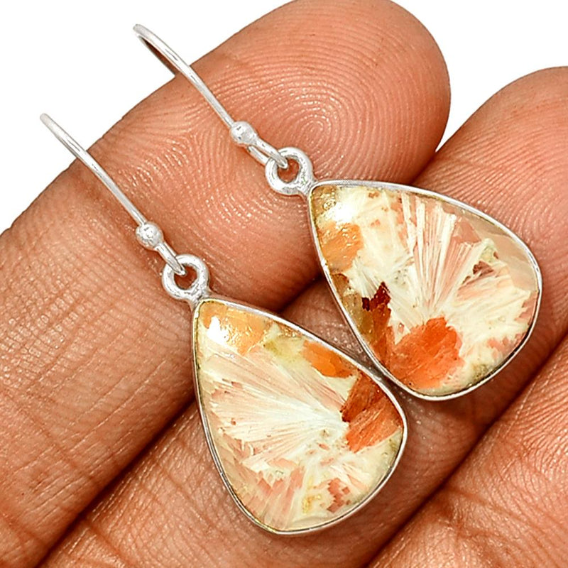 1.5" Orange Scolecite Earrings - OSCE102