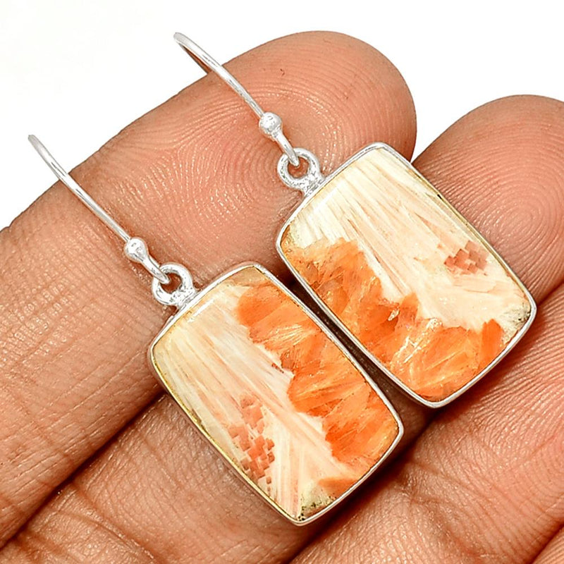 1.5" Orange Scolecite Earrings - OSCE104