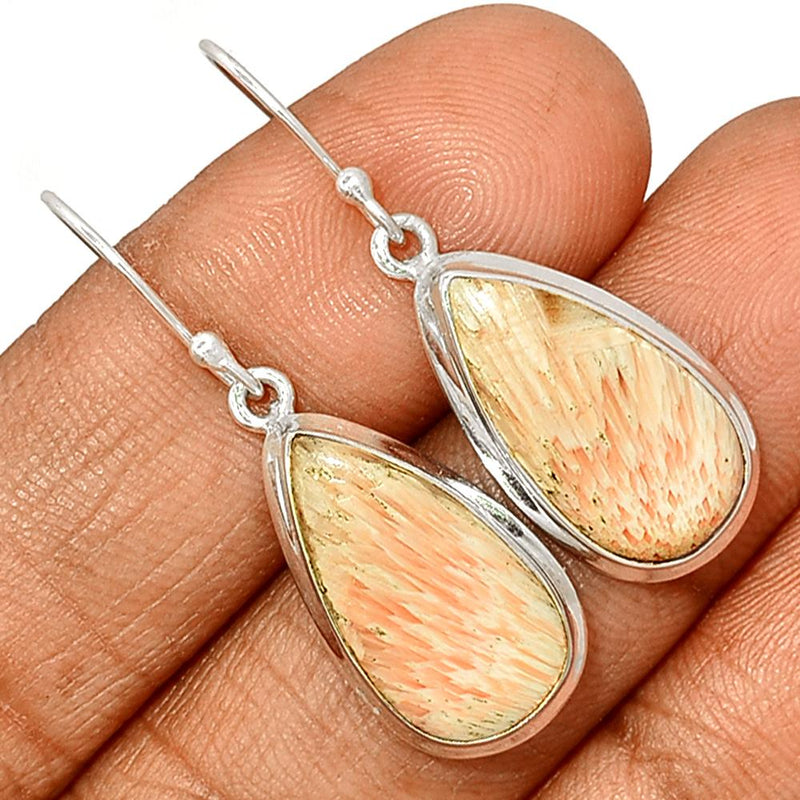 1.5" Orange Scolecite Earrings - OSCE115