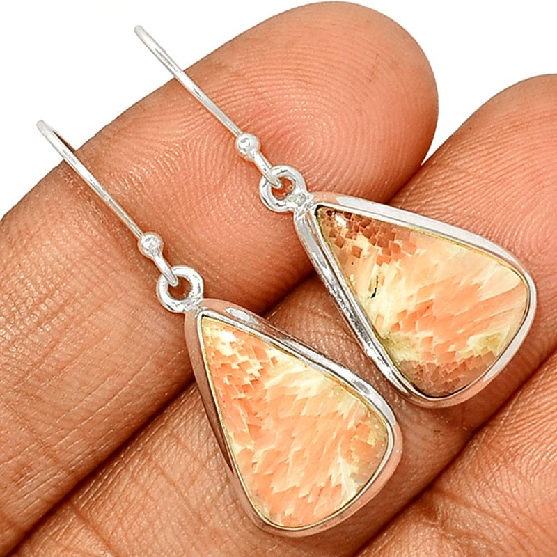 1.5" Orange Scolecite Earrings - OSCE118