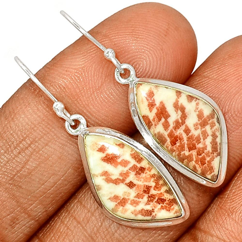 1.5" Orange Scolecite Earrings - OSCE119