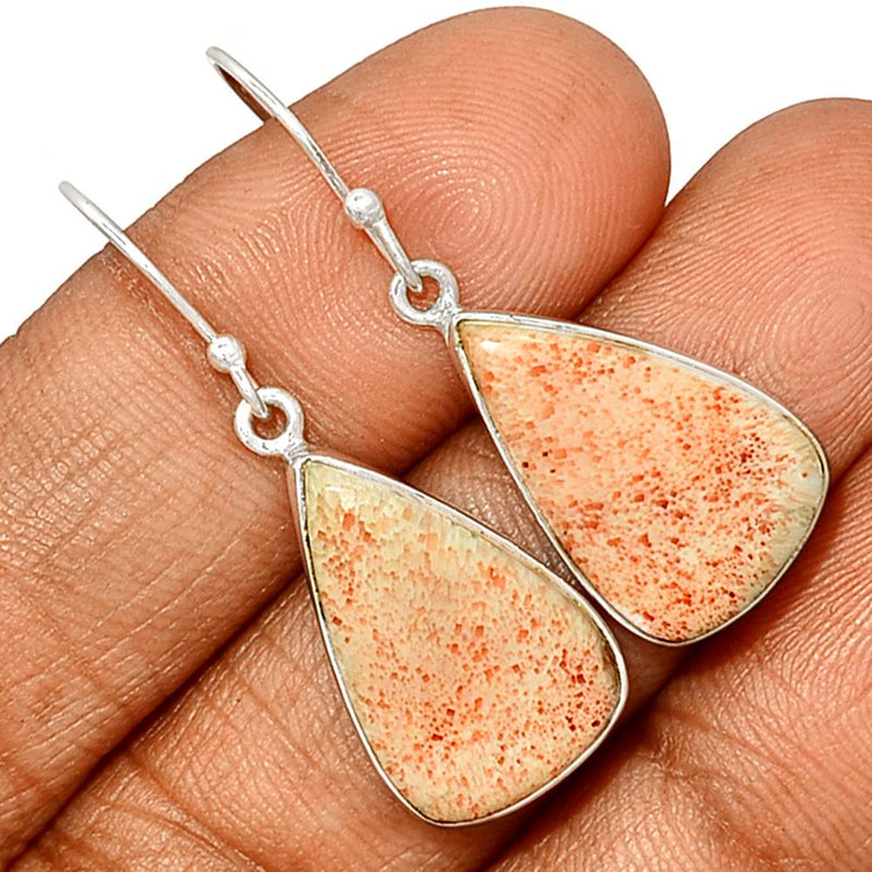 1.5" Orange Scolecite Earrings - OSCE124
