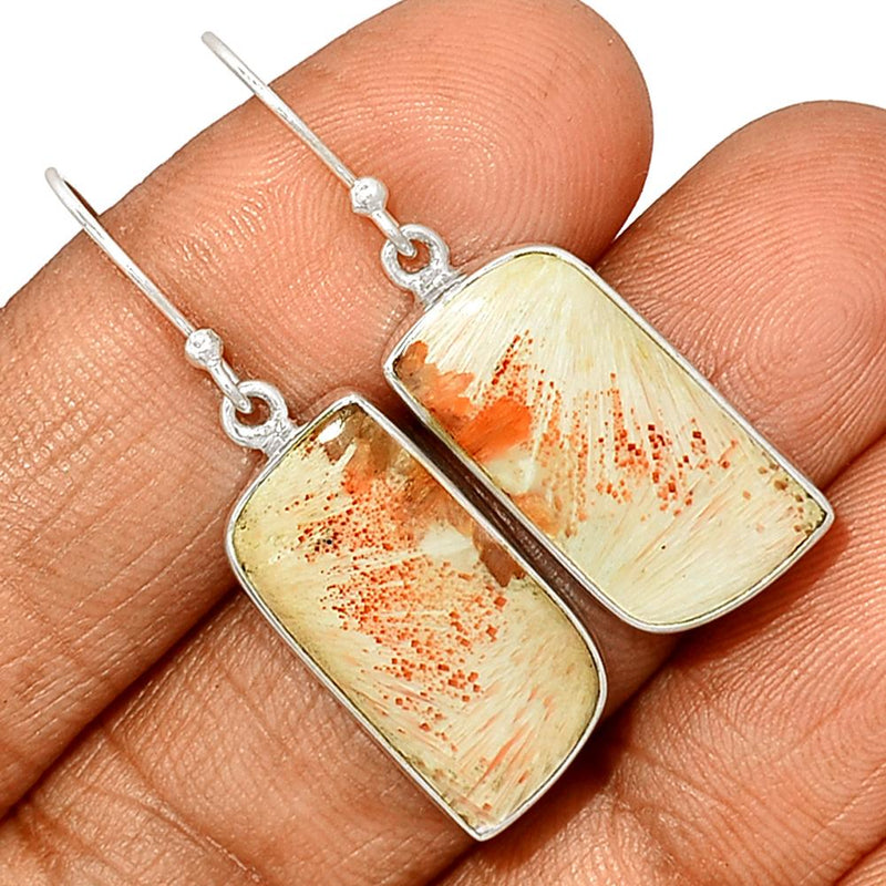 1.6" Orange Scolecite Earrings - OSCE125