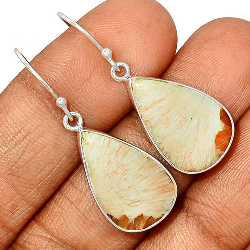 1.5" Orange Scolecite Earrings - OSCE126