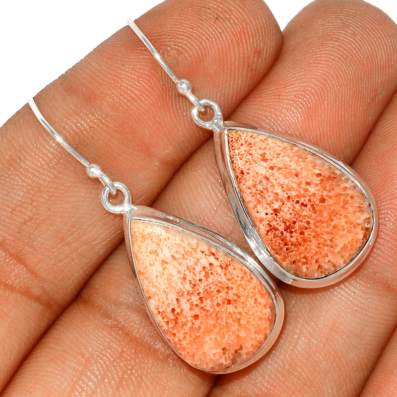 1.7" Orange Scolecite Earrings - OSCE173
