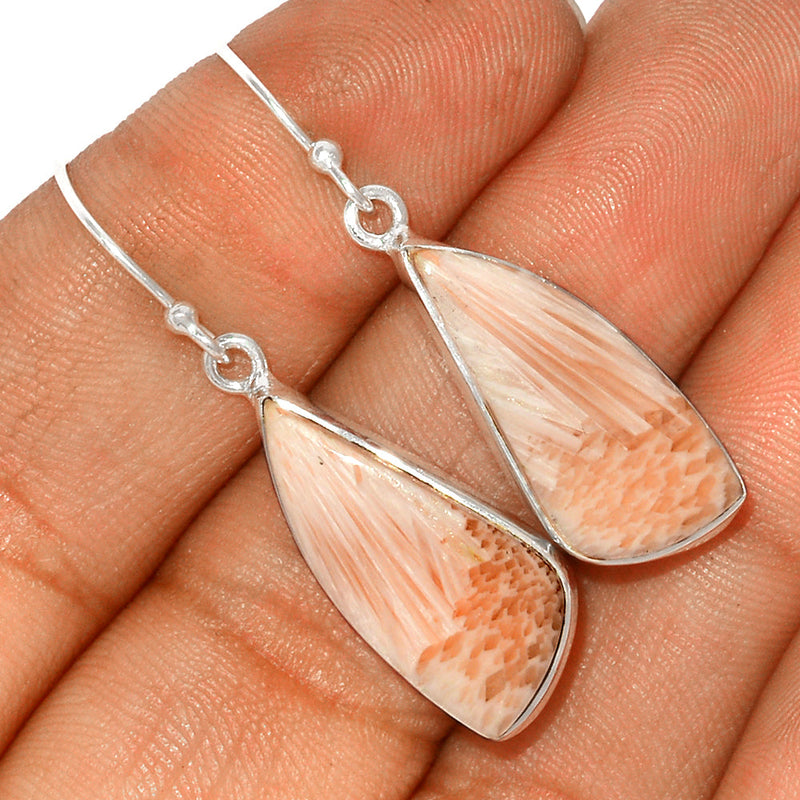 1.7" Orange Scolecite Earrings - OSCE174