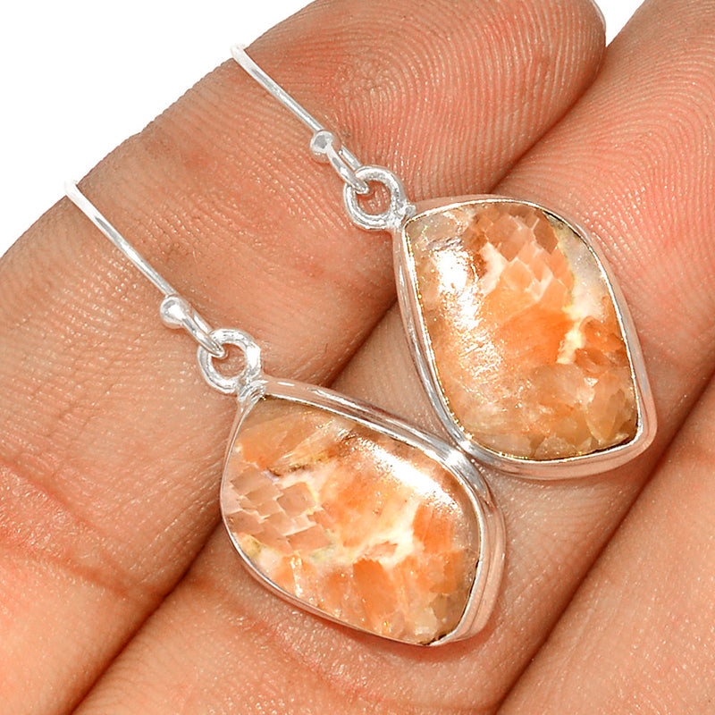 1.5" Orange Scolecite Earrings - OSCE185