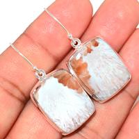 Orange Scolecite Earring-OSCE47