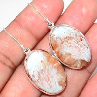 Orange Scolecite Earring-OSCE53